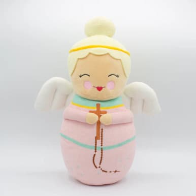 Mini Guardian Angel Plush Doll Pink